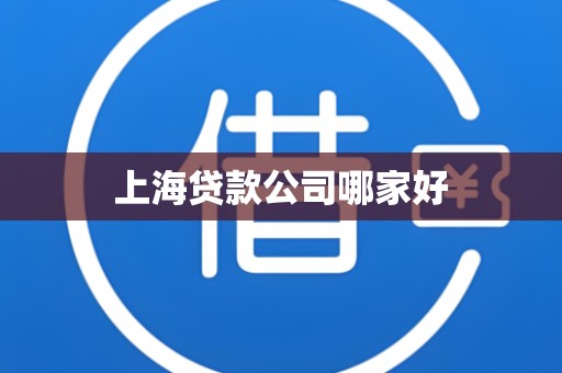 上海贷款公司哪家好